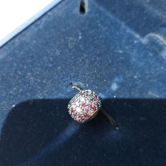 925 Sterling Silver Purple CZ Charm - Picture 3 of 5